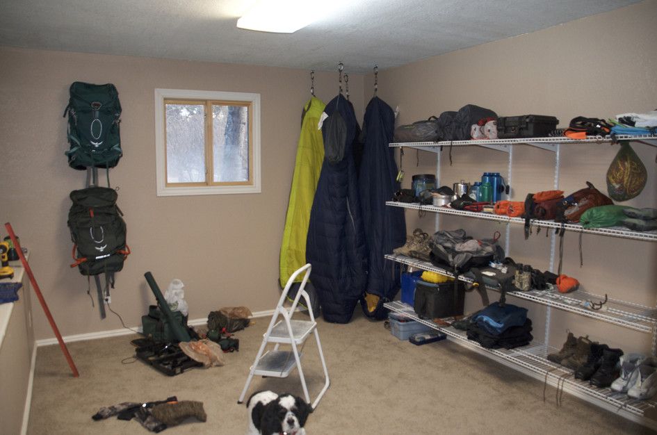 Organized gear room