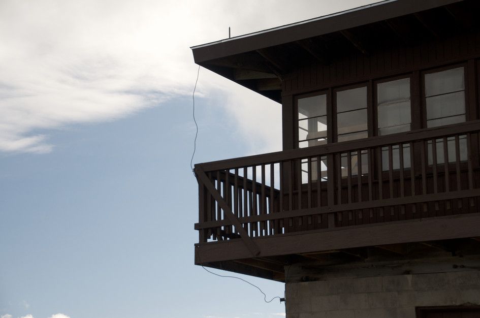 Lightning rod on cabin