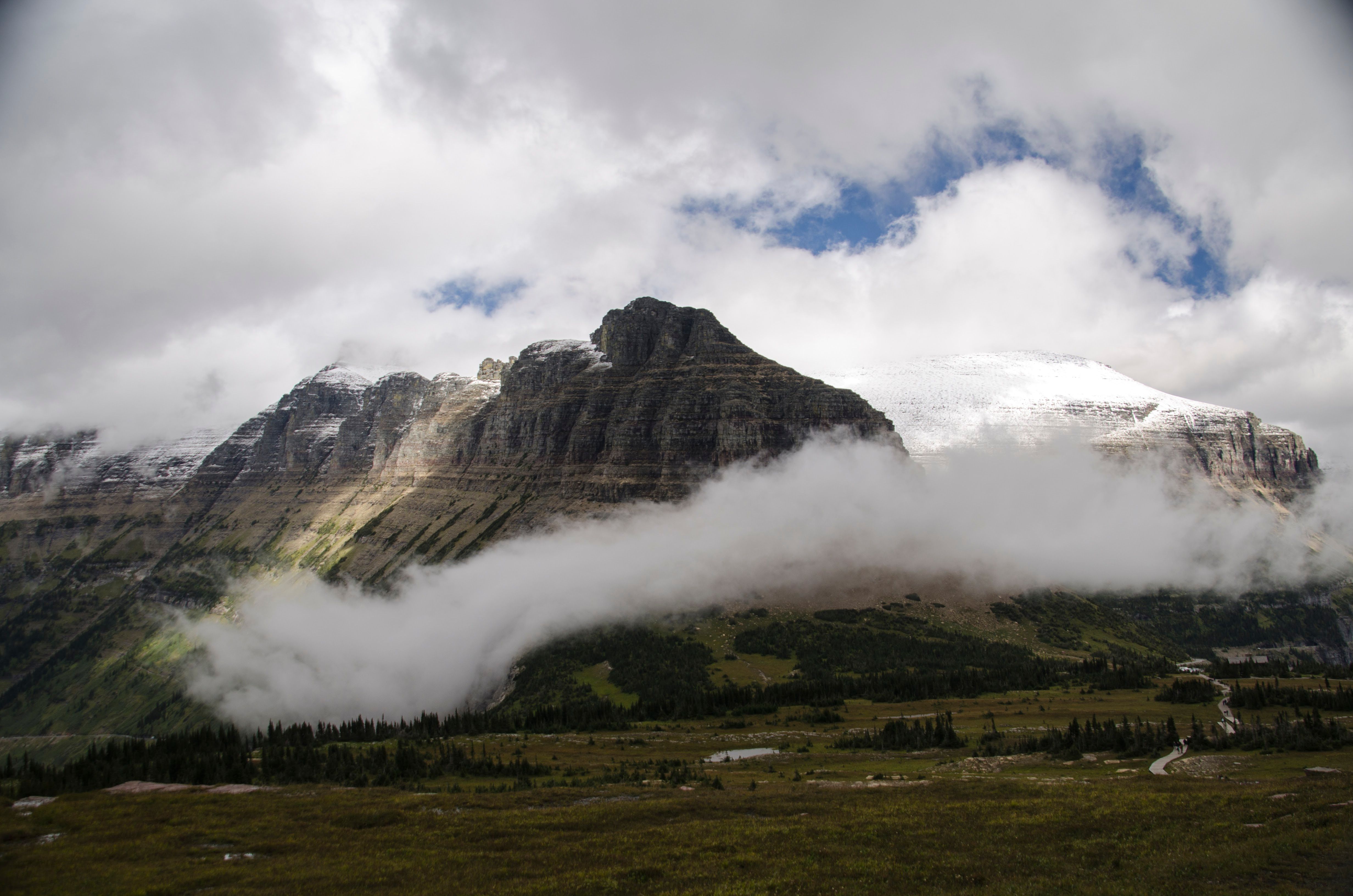 Mountain with clouds