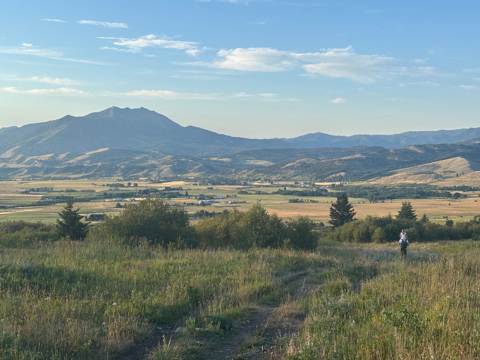 View from Mt Ellis trail with mountains in the distance