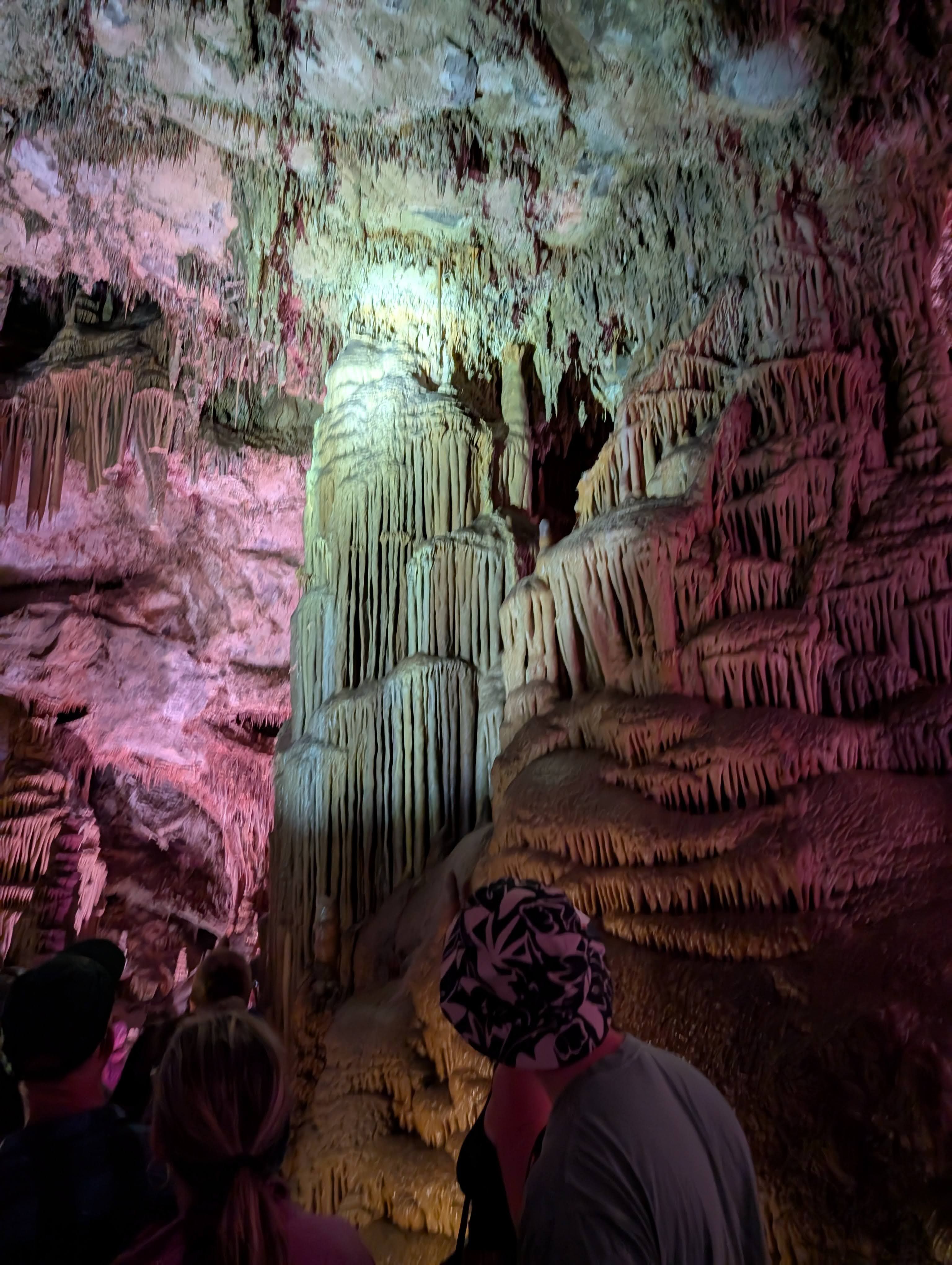 Tour group viewing massive column formation